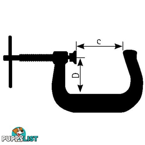 Toledo G-Clamp  - 75mm SKU - 301876