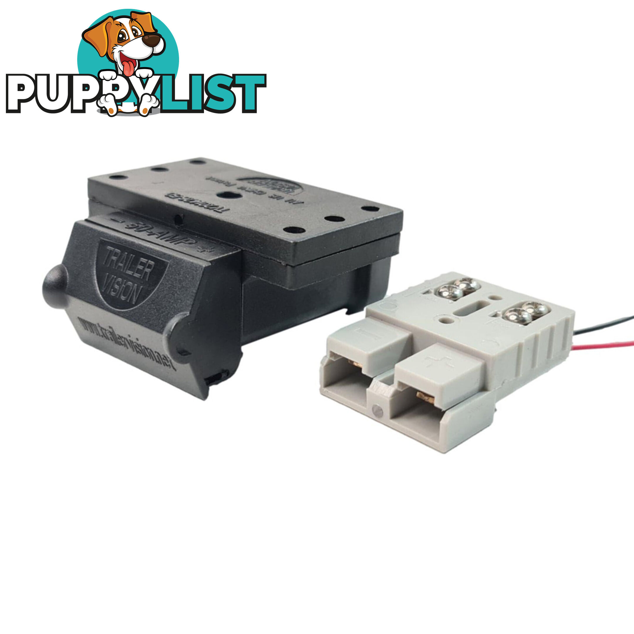 Trailer Vision 50 amp Anderson Plug Top Mount Connector Assembly with Screw Contact Plug SKU - TV-201426-SC