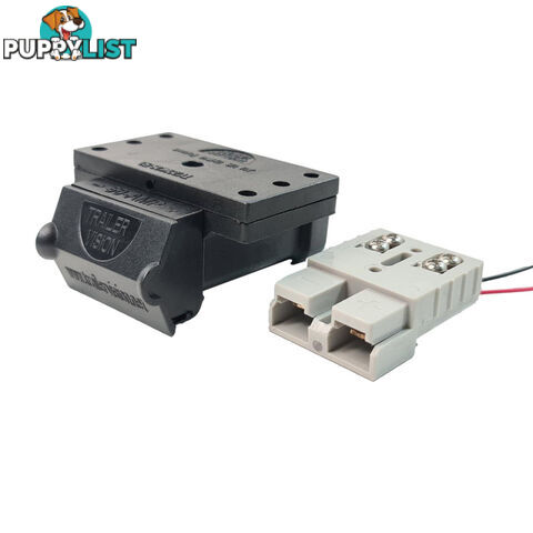 Trailer Vision 50 amp Anderson Plug Top Mount Connector Assembly with Screw Contact Plug SKU - TV-201426-SC