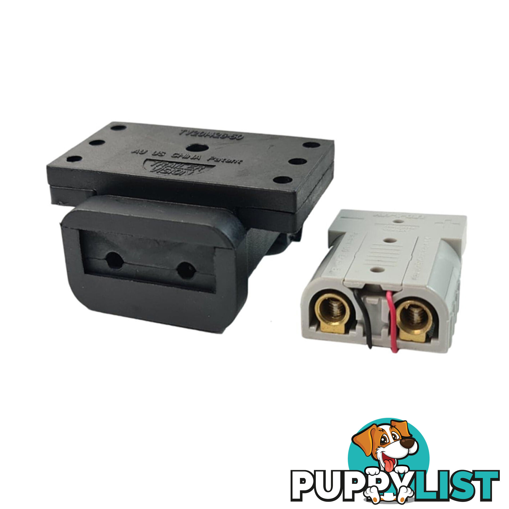 Trailer Vision 50 amp Anderson Plug Top Mount Connector Assembly with Screw Contact Plug SKU - TV-201426-SC