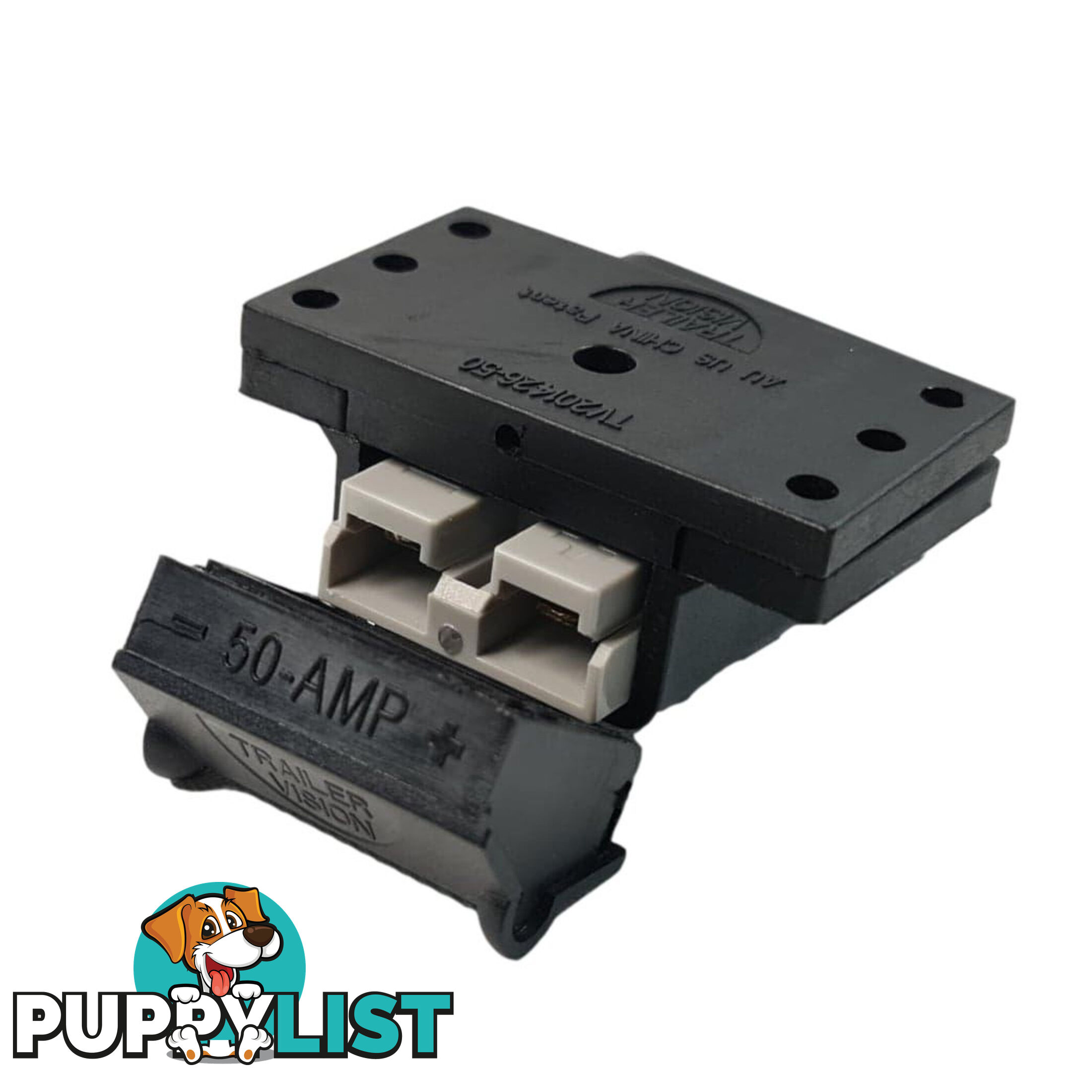 Trailer Vision 50 amp Anderson Plug Top Mount Connector Assembly with Screw Contact Plug SKU - TV-201426-SC