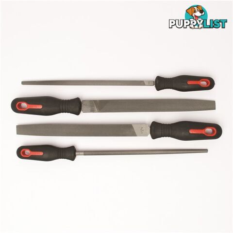 Toledo Automotive File 4pc Set 2nd Cut Round, Half Round, Square and Bastard Cut SKU - TFR250B