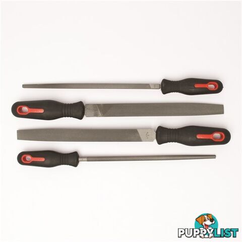 Toledo Automotive File 4pc Set 2nd Cut Round, Half Round, Square and Bastard Cut SKU - TFR250B