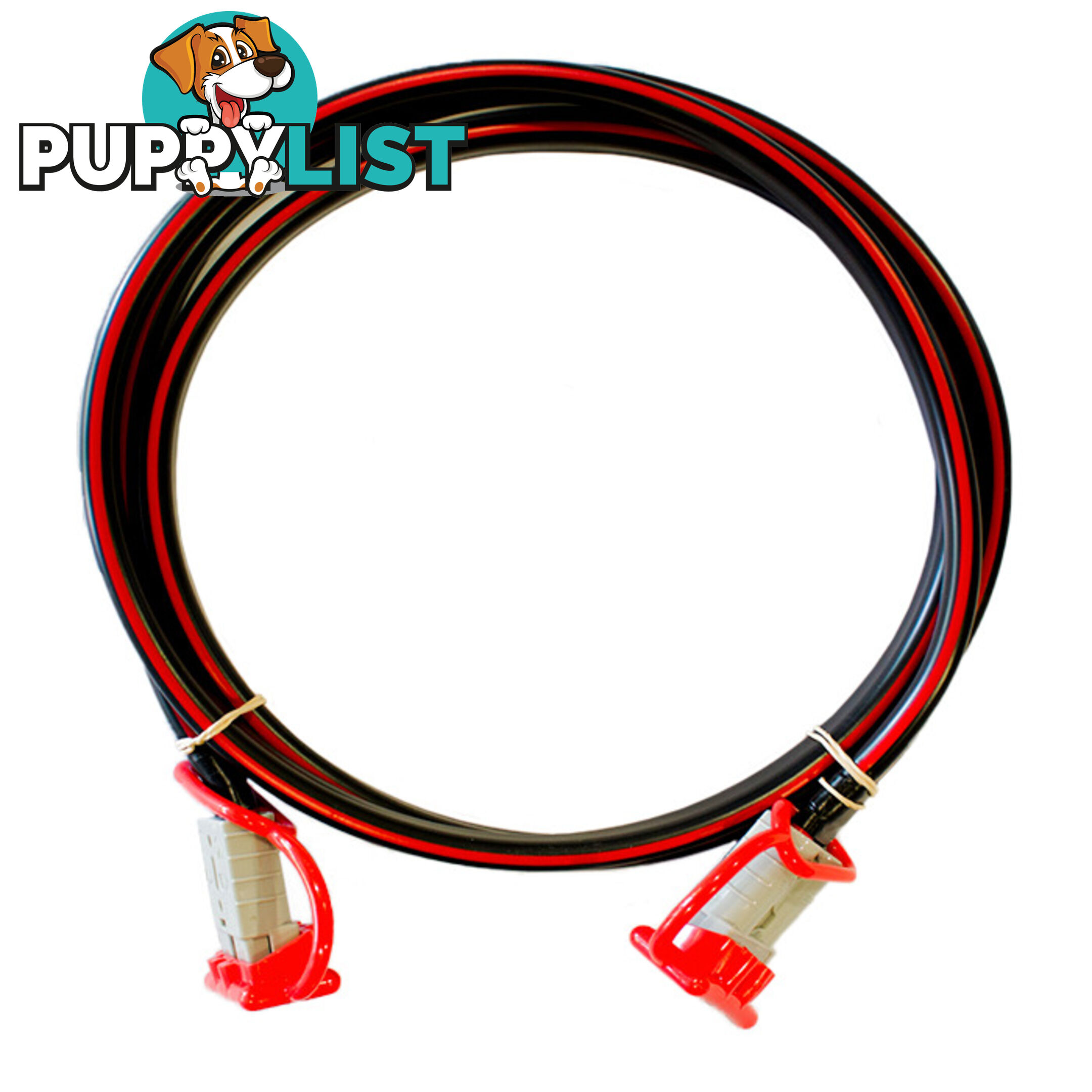 12v Extension x 3m  - 8 B S Dual Core, 50amp Connectors   Dust Caps SKU - BB-50ampAndBattLugs8BS3m