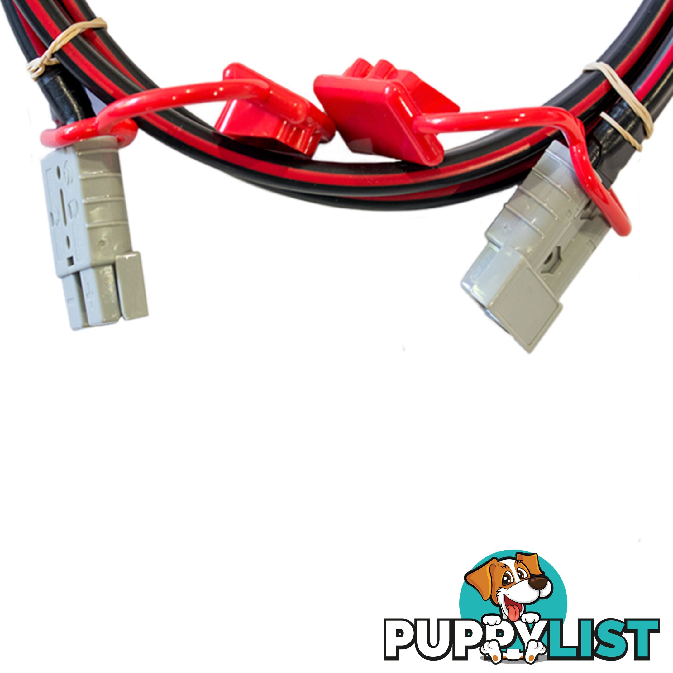 12v Extension x 3m  - 8 B S Dual Core, 50amp Connectors   Dust Caps SKU - BB-50ampAndBattLugs8BS3m