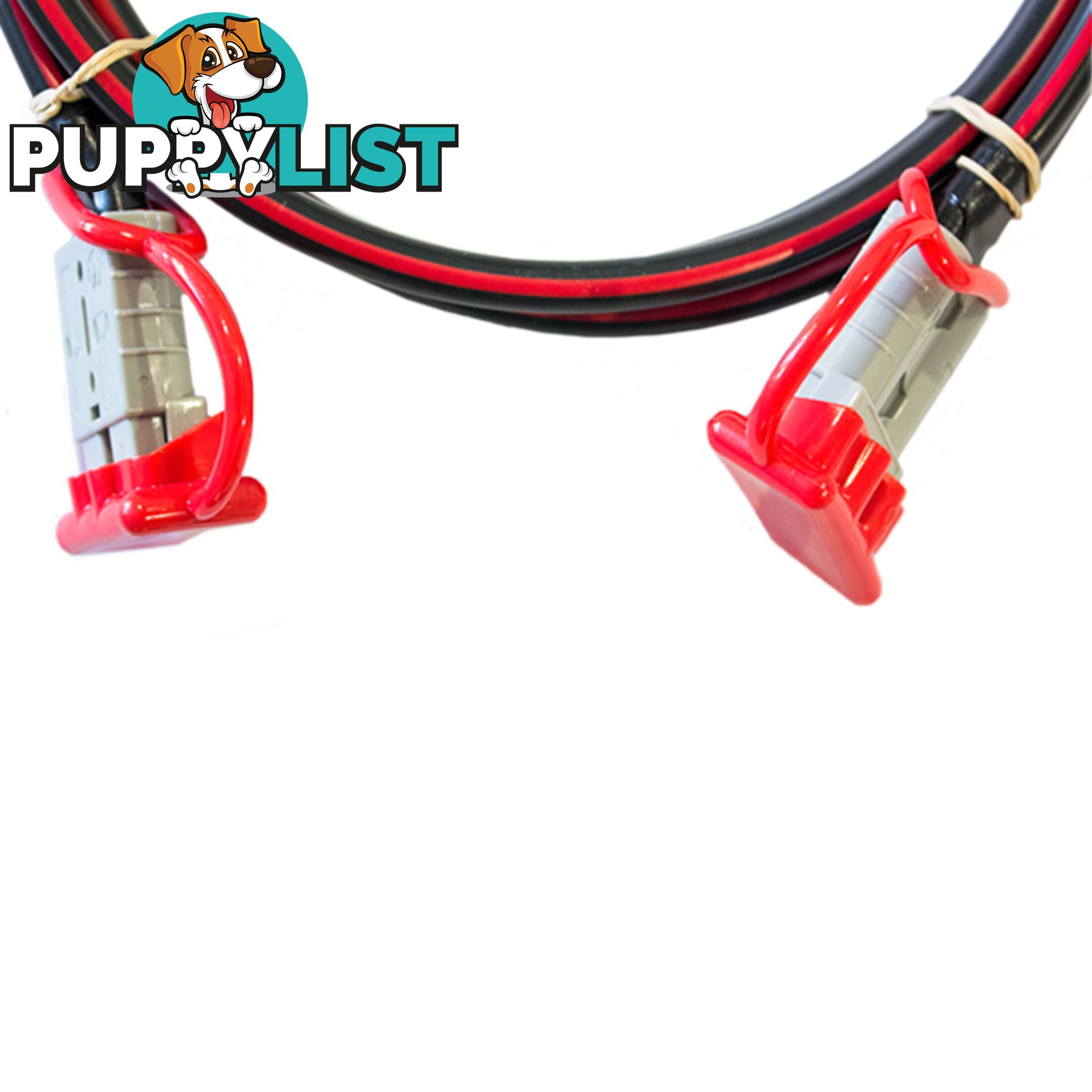 12v Extension x 3m  - 8 B S Dual Core, 50amp Connectors   Dust Caps SKU - BB-50ampAndBattLugs8BS3m