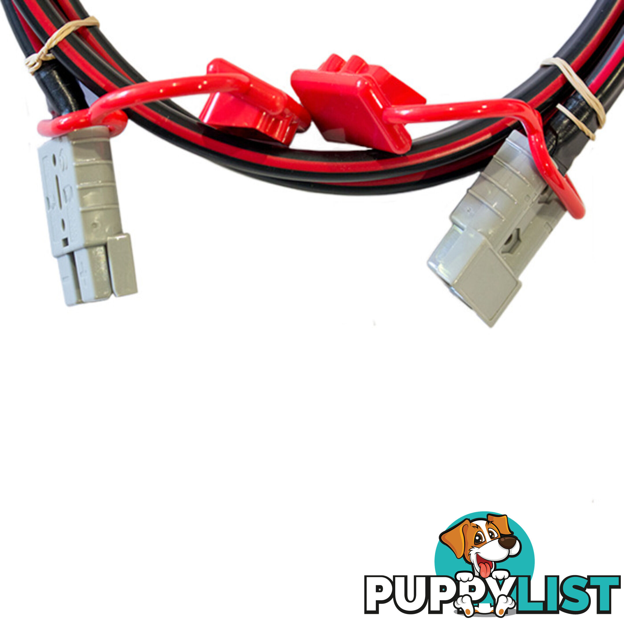 12v Extension x 3m  - 8 B S Dual Core, 50amp Connectors   Dust Caps SKU - BB-50ampAndBattLugs8BS3m