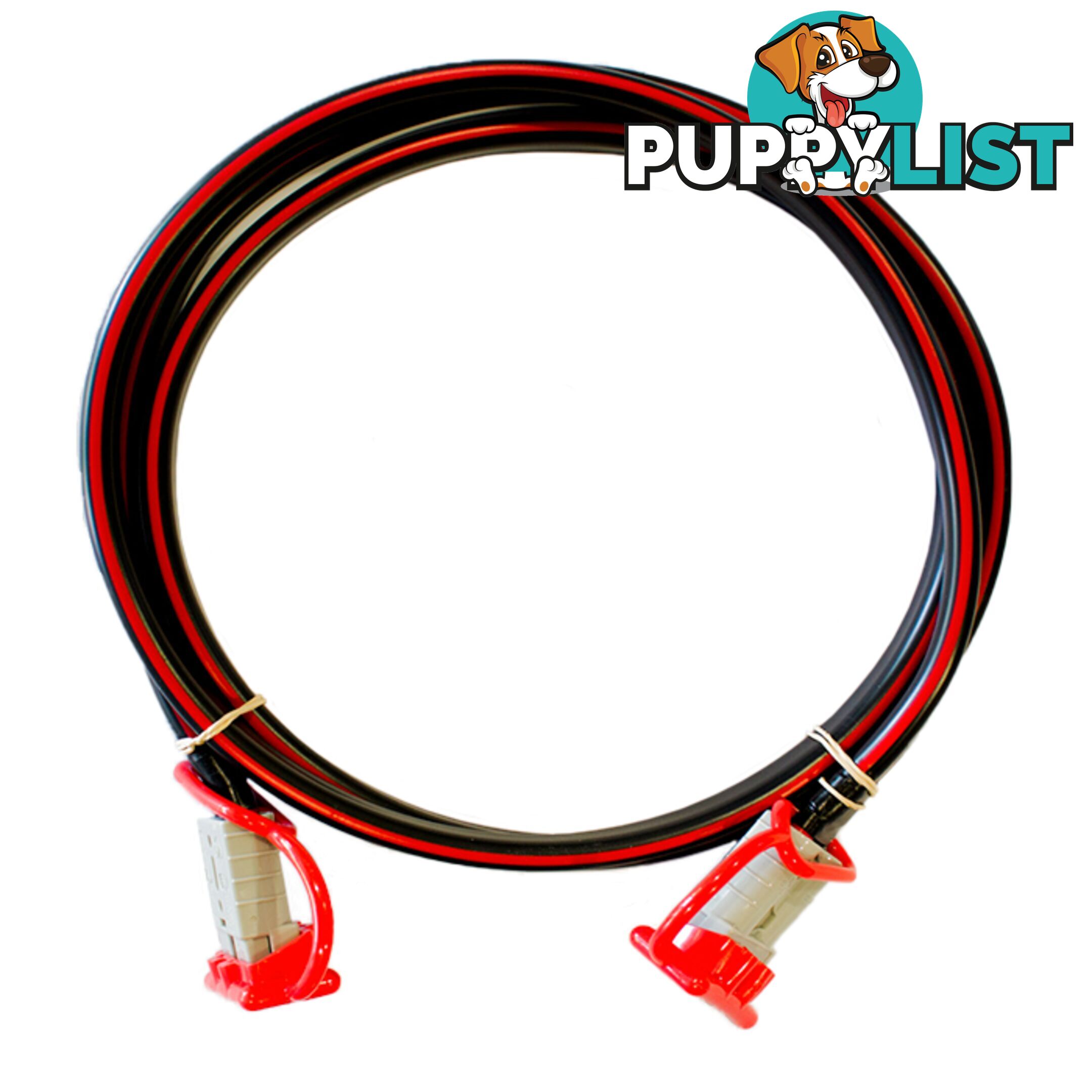 12v Extension x 3m  - 8 B S Dual Core, 50amp Connectors   Dust Caps SKU - BB-50ampAndBattLugs8BS3m