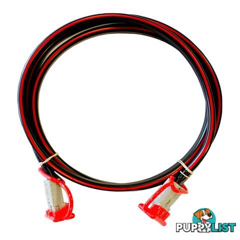 12v Extension x 3m  - 8 B S Dual Core, 50amp Connectors   Dust Caps SKU - BB-50ampAndBattLugs8BS3m