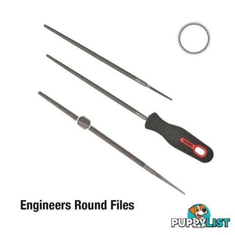 Toledo Round File Bastard  - 250mm SKU - 10RD01CD