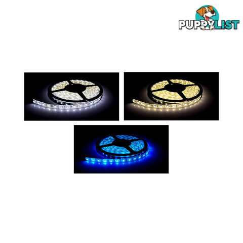 Whitevision 12V Flexible LED Strip Lighting S/Colour w/ 3m Tape 5m Roll SKU - CL-WNWF121200-60T3, CL-INWF121200-60T3, CL-BNWF121200-60T3, CL-OUWF121200-60T3, CL-YUWF121200-60T3