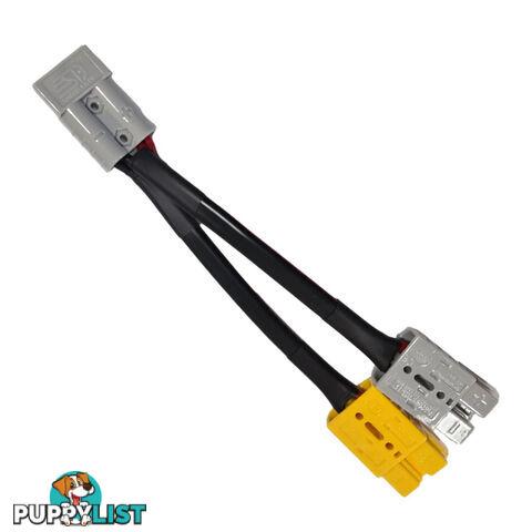 50 amp Anderson Plug Grey to 50 amp Anderson Plug Yellow, Grey Splitter SKU - 50agrey-50agrey50ayellow