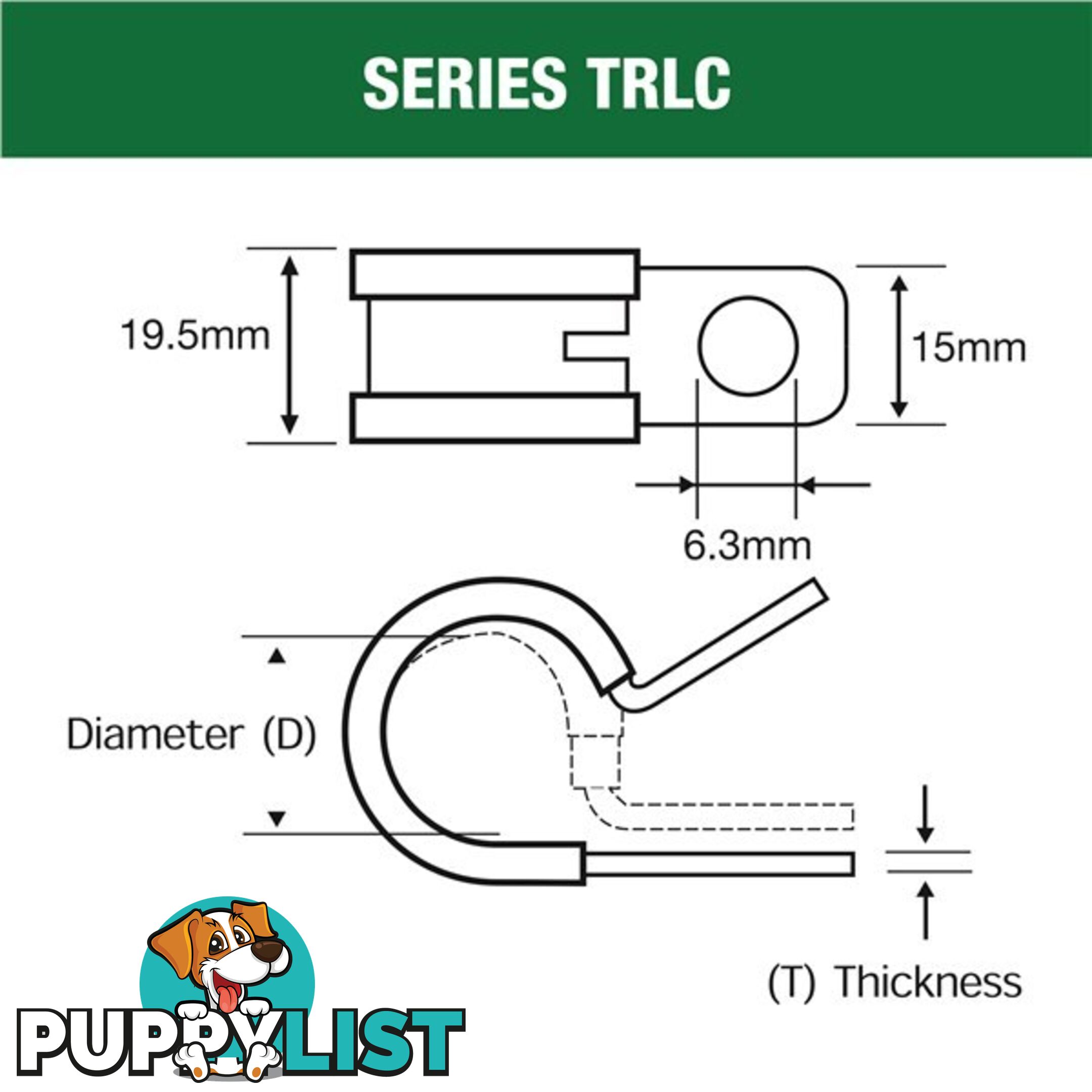 Tridon Rubber Lined Hose Clamp 19mm Stainless Steel 10 pk SKU - TRLCSS19P