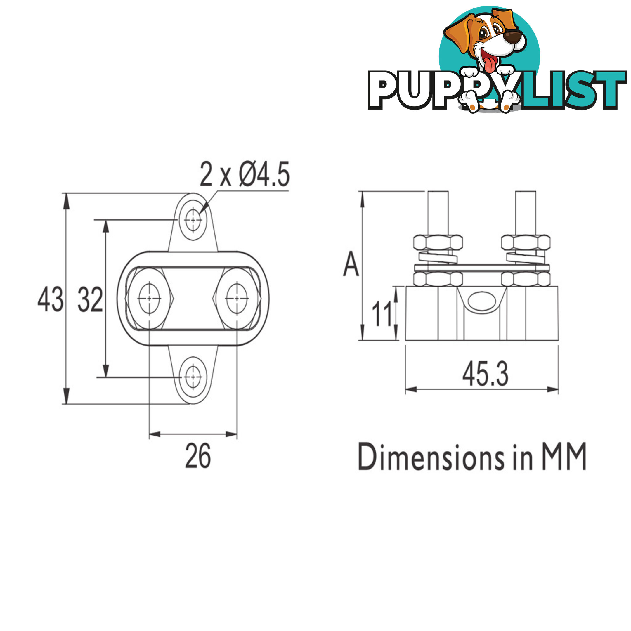 Bussman Junction Box Double Pole with 80a Link