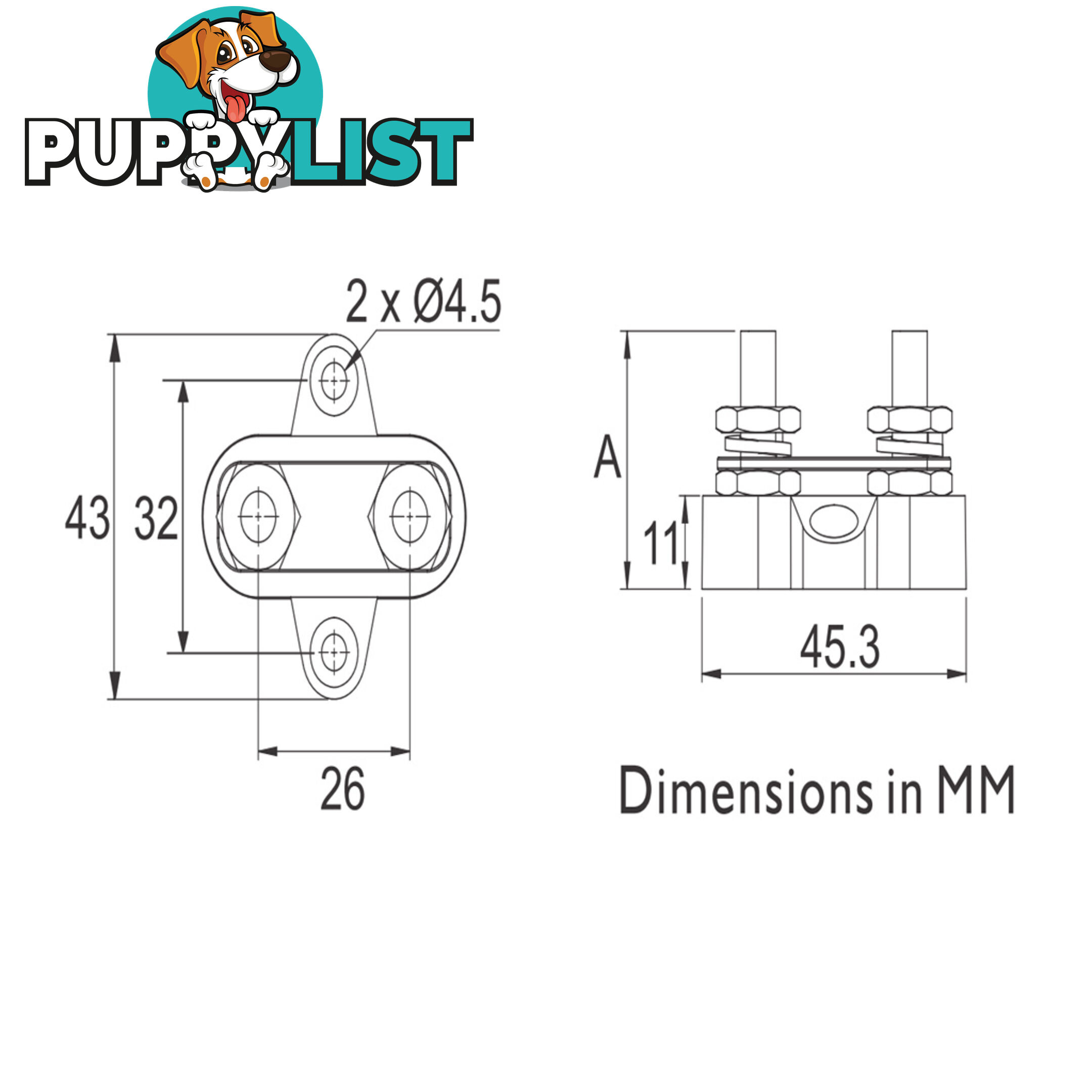 Bussman Junction Box Double Pole with 80a Link