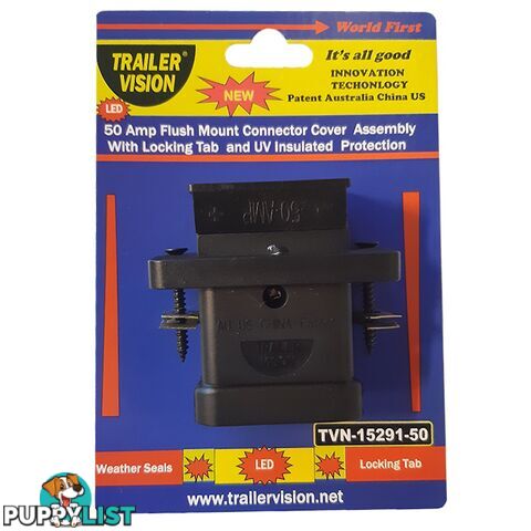 Trailer Vision 50 Amp Anderson Plug Flush Mount External Cover with LED SKU - TVN-15291-50