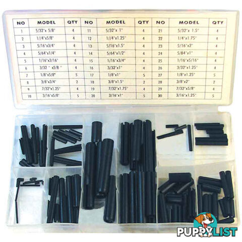 Roll Pin Assortment Kit 120pc SKU - RG2807