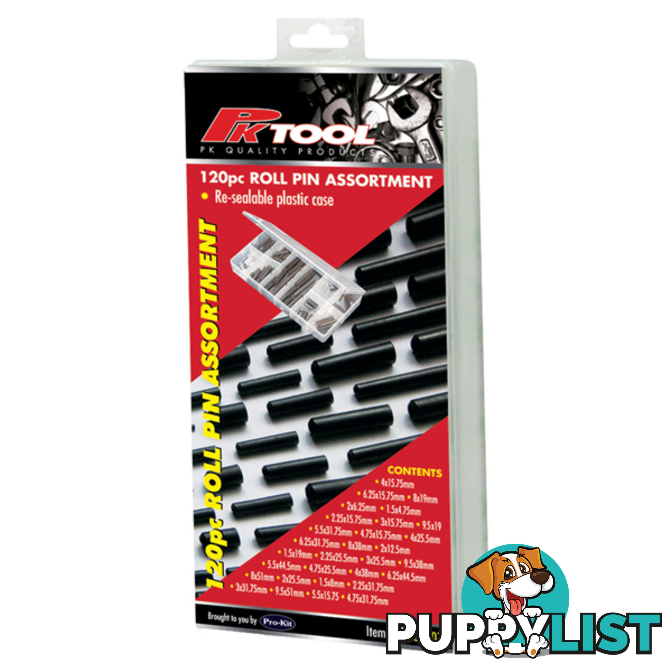 Roll Pin Assortment Kit 120pc SKU - RG2807