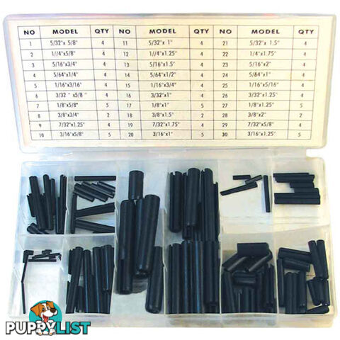 Roll Pin Assortment Kit 120pc SKU - RG2807