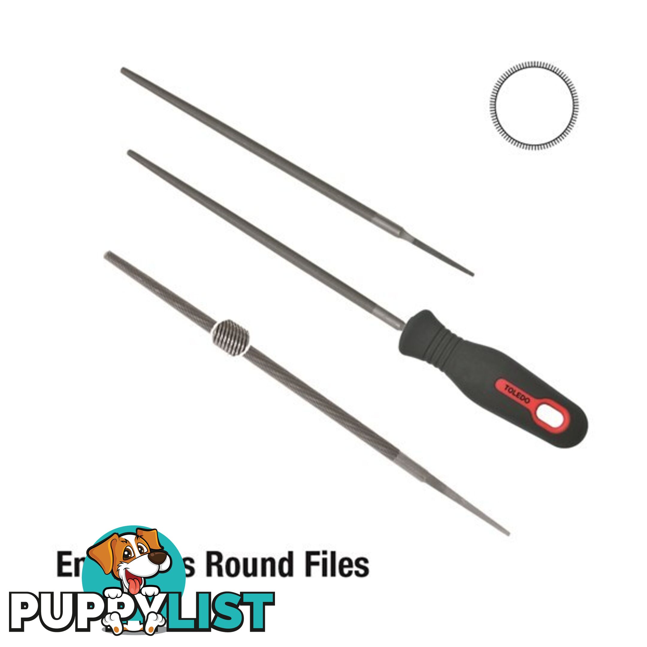 Toledo Round File Bastard  - 200mm SKU - 08RD01CD