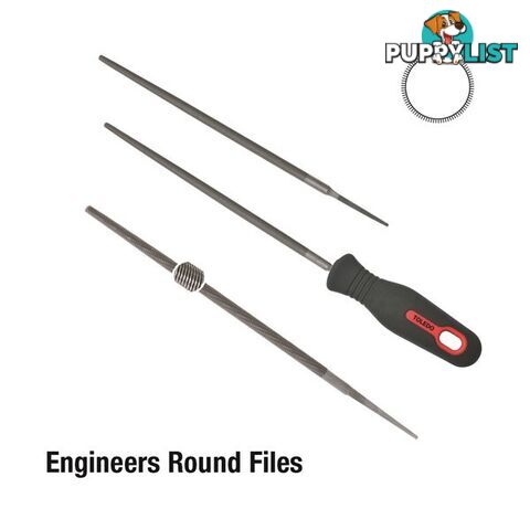 Toledo Round File Bastard  - 200mm SKU - 08RD01CD