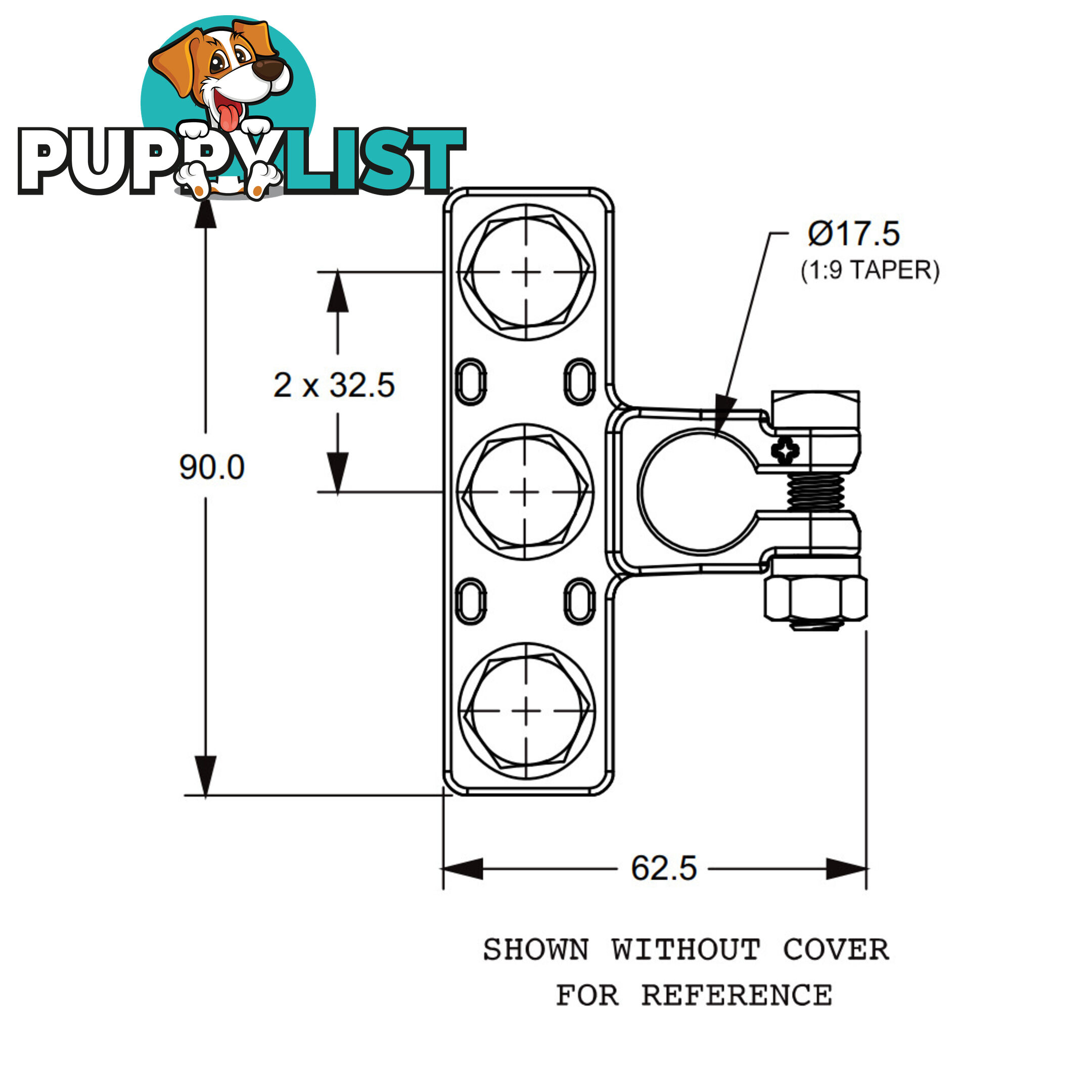 Littlefuse ZCase 3 Way Bussed Fuse Bar Holder with Cover SKU - 0FHZ00853-BX