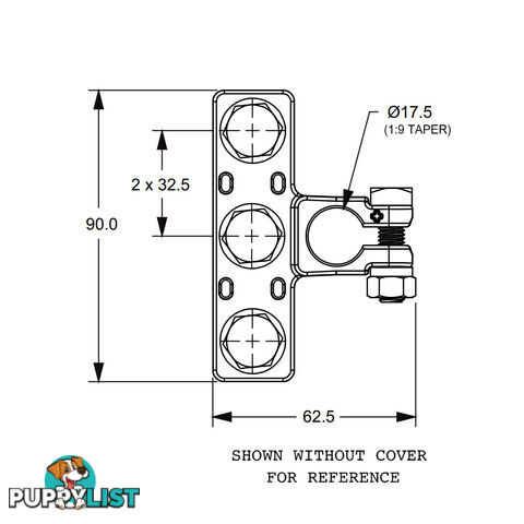 Littlefuse ZCase 3 Way Bussed Fuse Bar Holder with Cover SKU - 0FHZ00853-BX