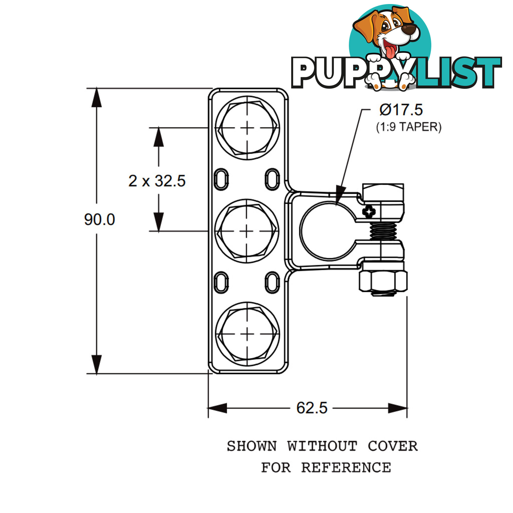 Littlefuse ZCase 3 Way Bussed Fuse Bar Holder with Cover SKU - 0FHZ00853-BX