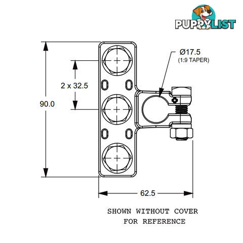 Littlefuse ZCase 3 Way Bussed Fuse Bar Holder with Cover SKU - 0FHZ00853-BX