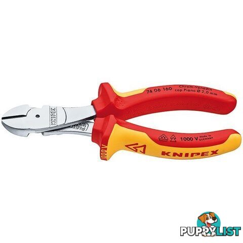 Knipex 160mm Diagonal Cutter  - High Leverage 1000V VDE SKU - 7406160