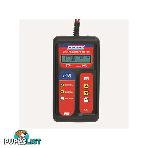 Matson Digital Storage Battery Tester Suits 12V Lead Acid Batteries (AGM) SKU - BTJ41