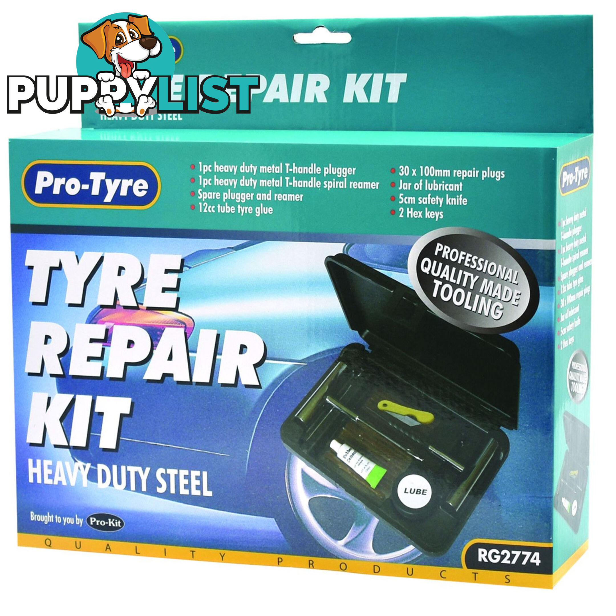 Pro-Tyre Tyre Repair Kit 38pc Super Heavy Duty SKU - RG2774