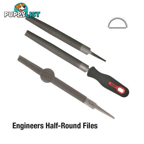 Toledo Half Round File Second Cut  - 300mm SKU - 12HR02CD