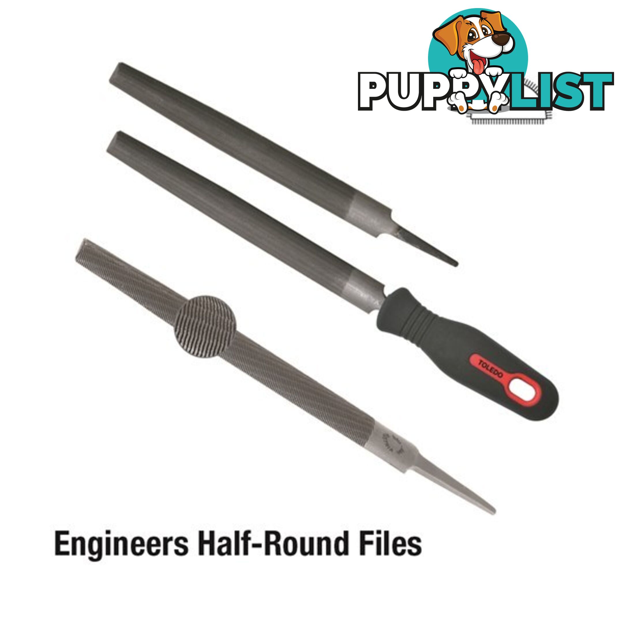 Toledo Half Round File Second Cut  - 300mm SKU - 12HR02CD