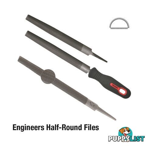 Toledo Half Round File Second Cut  - 300mm SKU - 12HR02CD