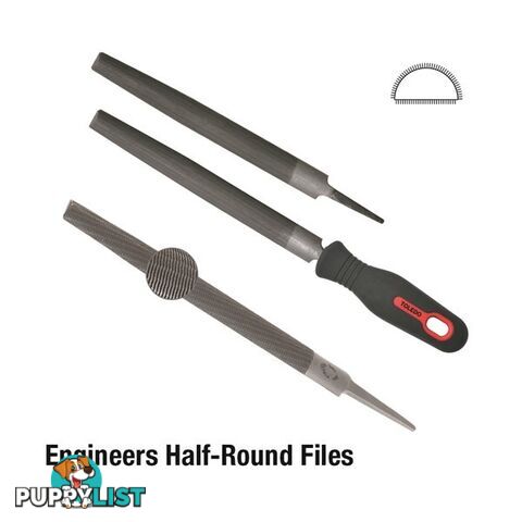 Toledo Half Round File Bastard  - 300mm SKU - 12HR01CD