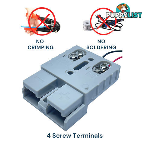 50a Anderson Style Connector and Boot No Crimp / Solder 2pc Pack SKU - TV-50APCG