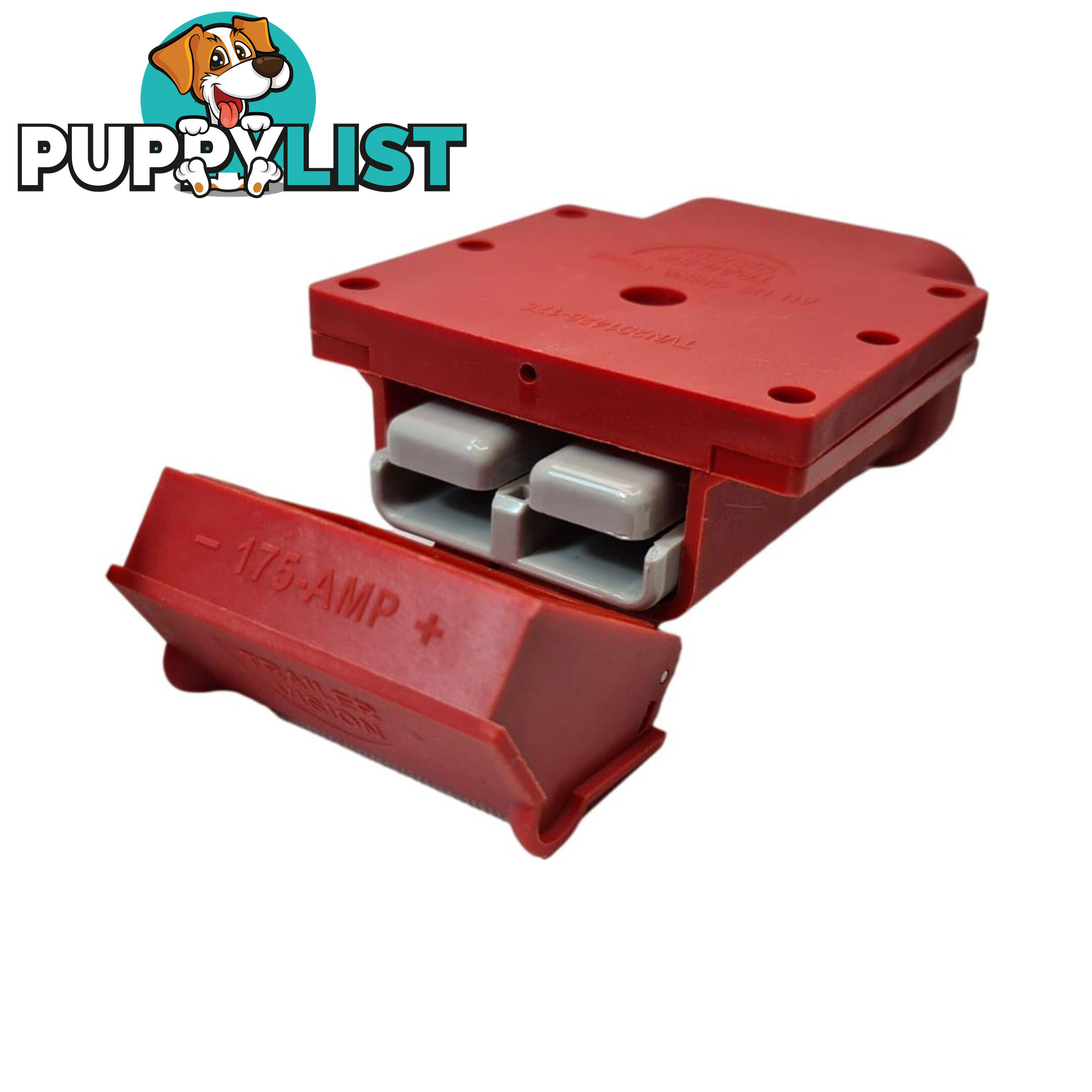 Trailer Vision 175a Anderson Plug Mounting Kit  (RED) Assembly with LED Power Indicator SKU - TVN-201426-175R