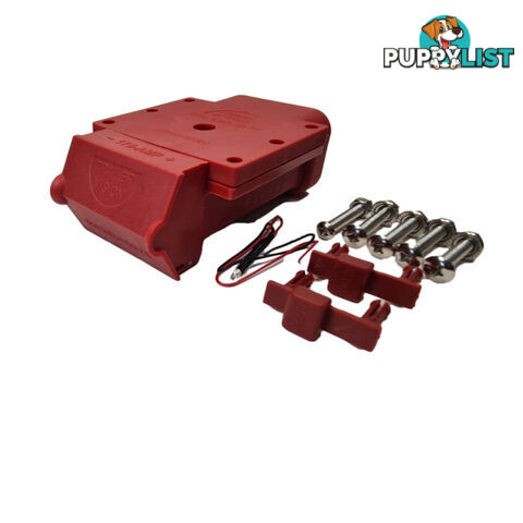 Trailer Vision 175a Anderson Plug Mounting Kit  (RED) Assembly with LED Power Indicator SKU - TVN-201426-175R