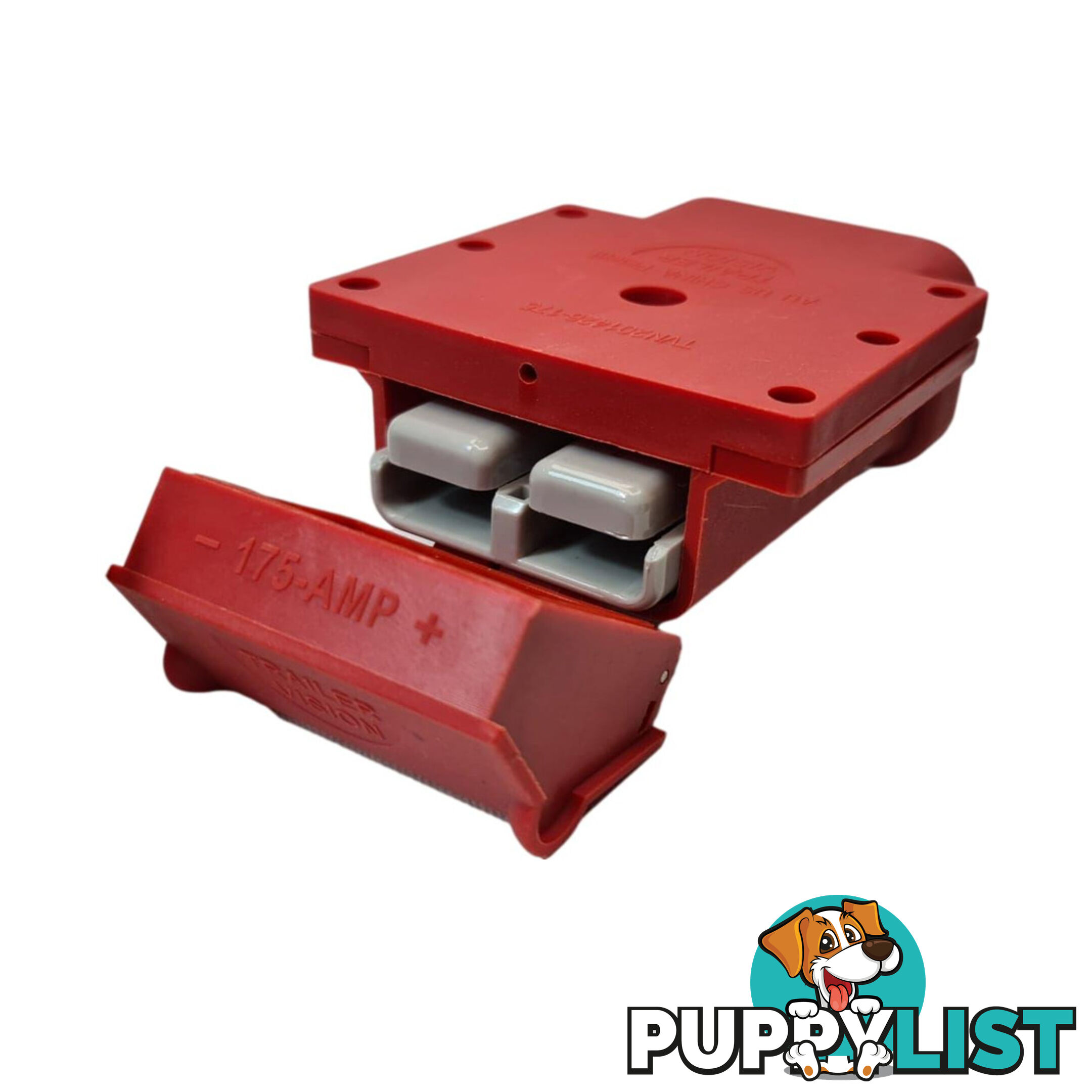 Trailer Vision 175a Anderson Plug Mounting Kit  (RED) Assembly with LED Power Indicator SKU - TVN-201426-175R