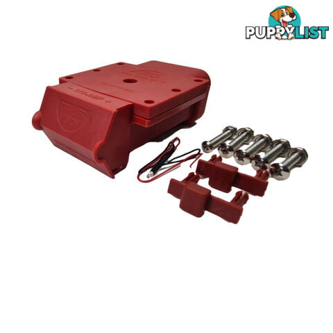 Trailer Vision 175a Anderson Plug Mounting Kit  (RED) Assembly with LED Power Indicator SKU - TVN-201426-175R