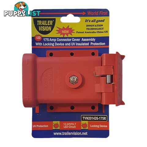 Trailer Vision 175a Anderson Plug Mounting Kit  (RED) Assembly with LED Power Indicator SKU - TVN-201426-175R