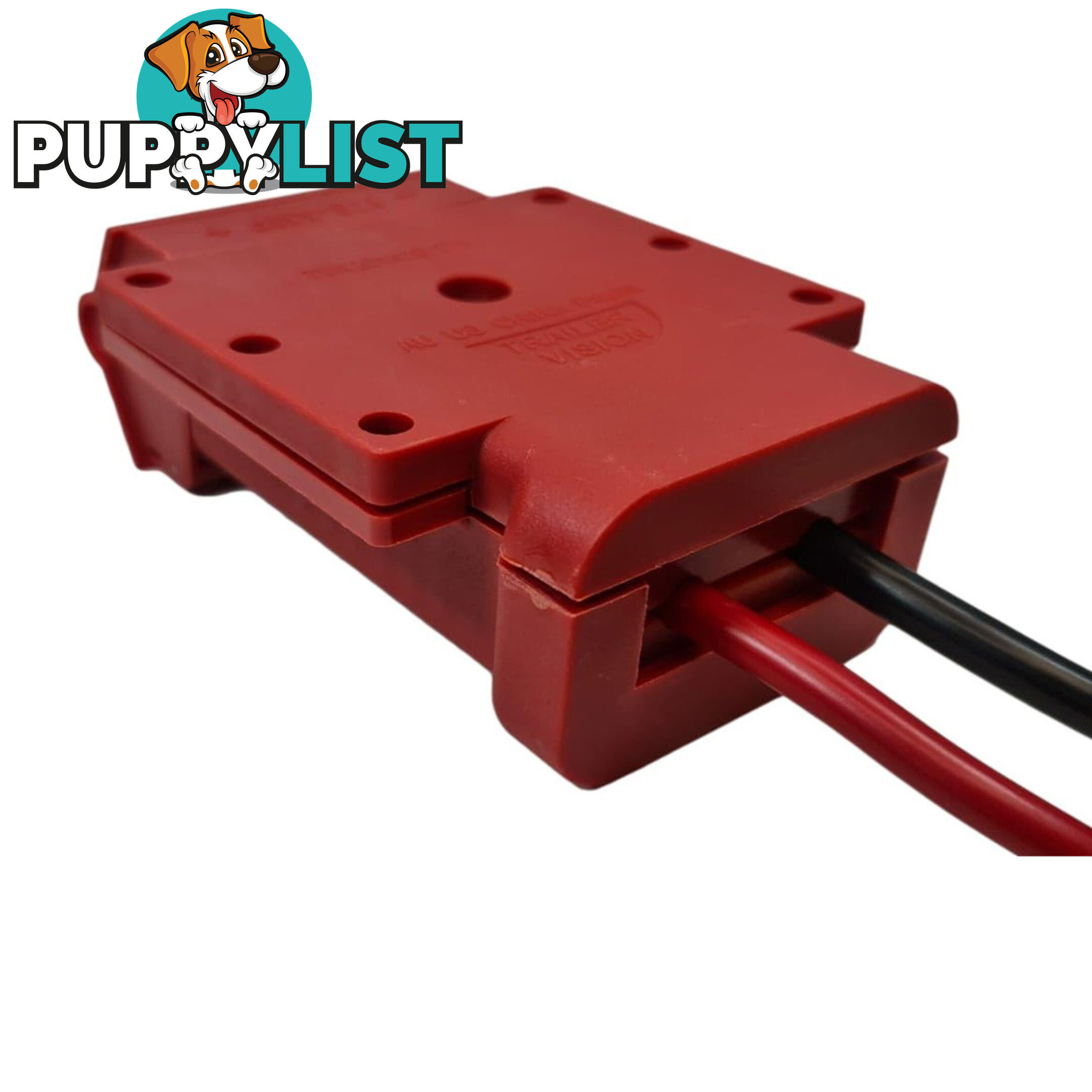 Trailer Vision 175a Anderson Plug Mounting Kit  (RED) Assembly with LED Power Indicator SKU - TVN-201426-175R