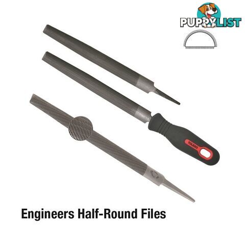 Toledo Half Round File Second Cut  - 200mm SKU - 08HR02CD