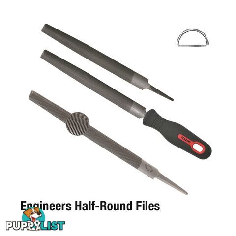 Toledo Half Round File Second Cut  - 200mm SKU - 08HR02CD