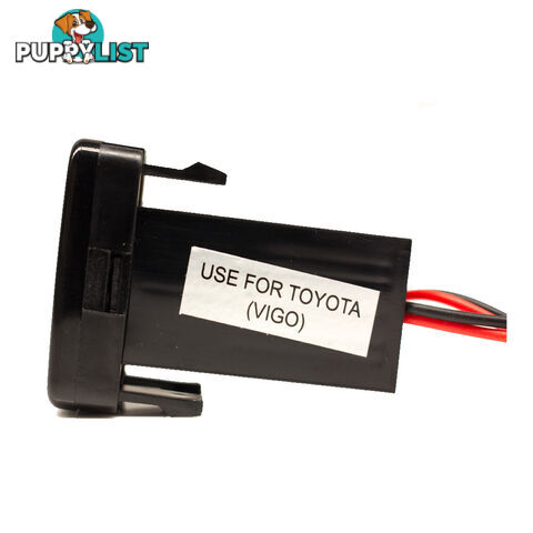 Dual USB Compatible with Toyota 2 x 5v 2.1amp Output 40mmx20mm Green B/light SKU - BB-ToyotaOldUSB