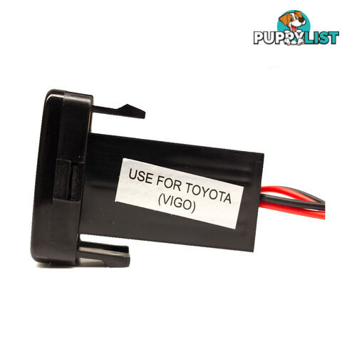 Dual USB Compatible with Toyota 2 x 5v 2.1amp Output 40mmx20mm Green B/light SKU - BB-ToyotaOldUSB