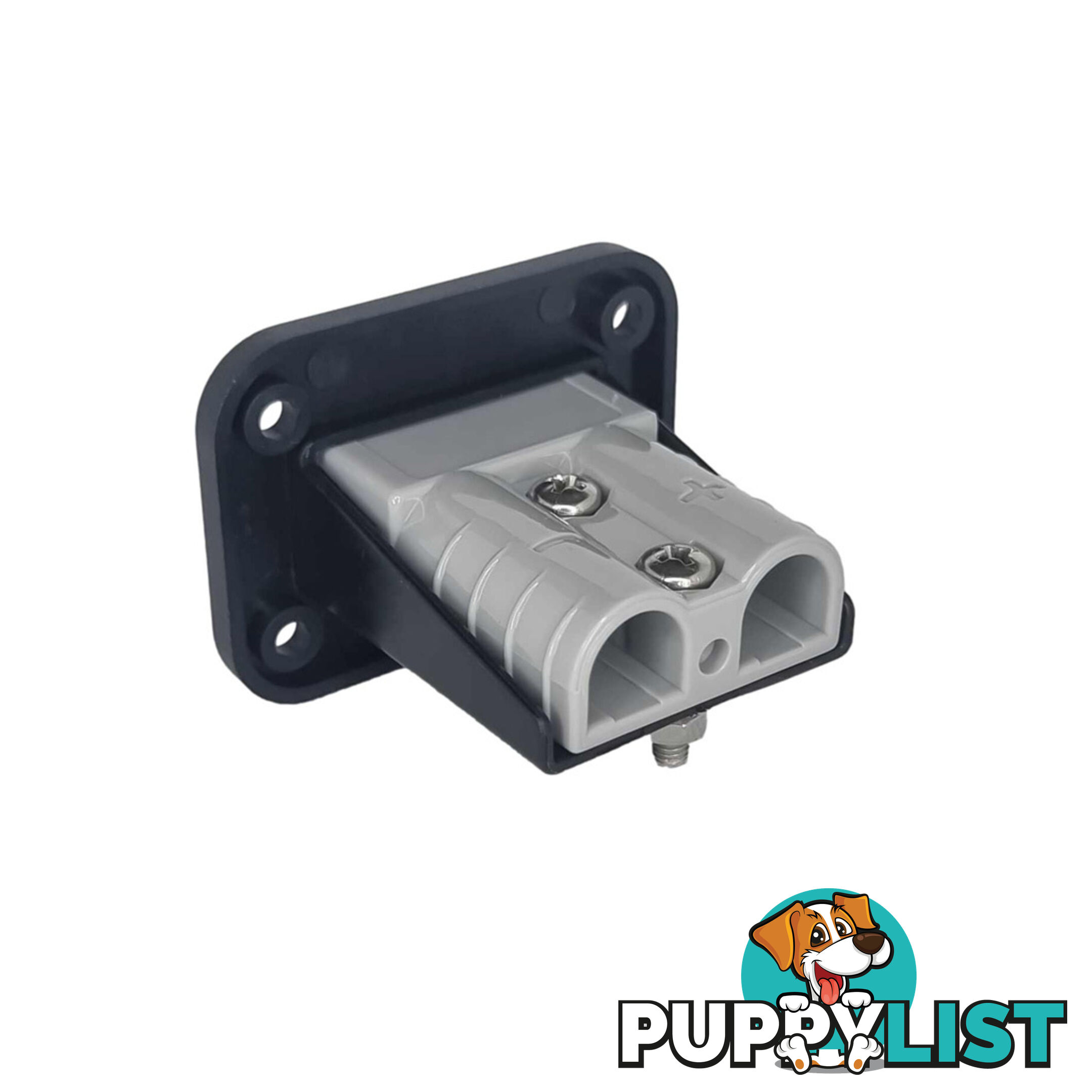 Blue Bar Single 50 amp Anderson Flush Mount with Plug SKU - DC-14070