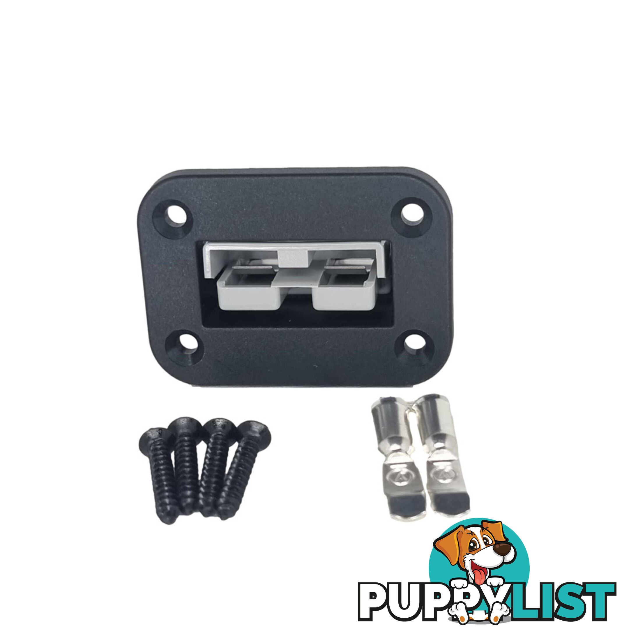 Blue Bar Single 50 amp Anderson Flush Mount with Plug SKU - DC-14070