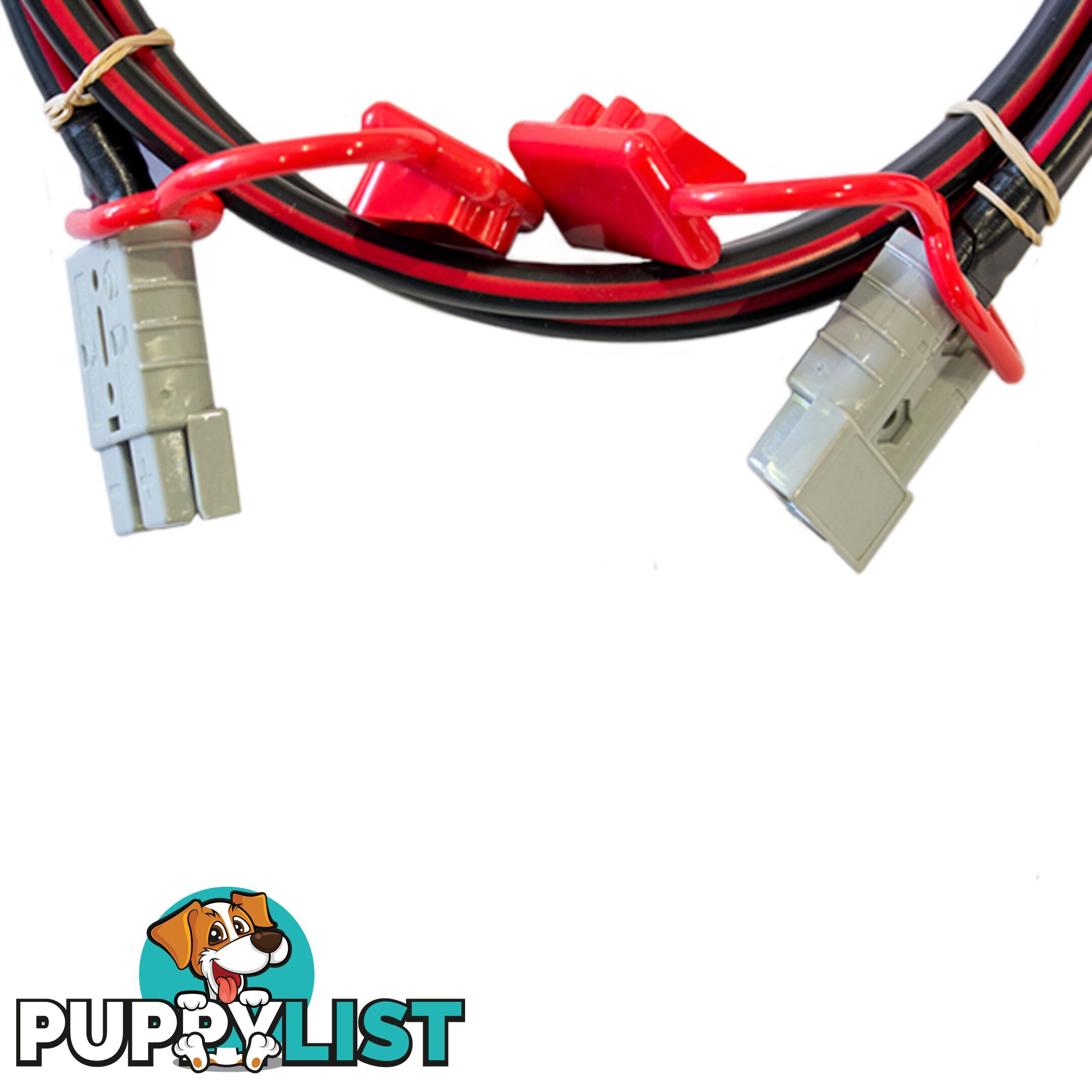 12v Extension x 1m  - 8 B S Dual Core, 50amp Connectors   Dust Caps SKU - BB-Ando-AndoWcaps